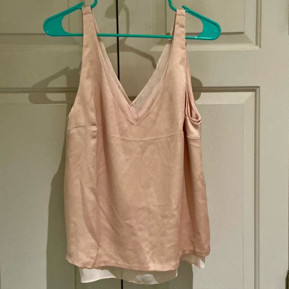 H&M Pink Satin Camisole Sleeveless Top